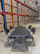 Mesa Plegable + 4 Sillas Plegables