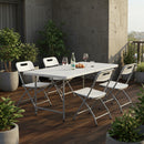 Mesa Plegable + 4 Sillas Plegables